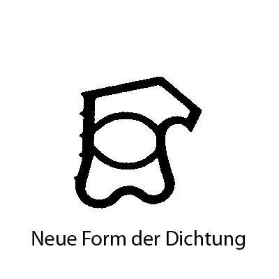 Türrahmen Dichtung - Stahlzargendichtung für Stahlrahmen | 15 mm Breite | Farbe: grau
