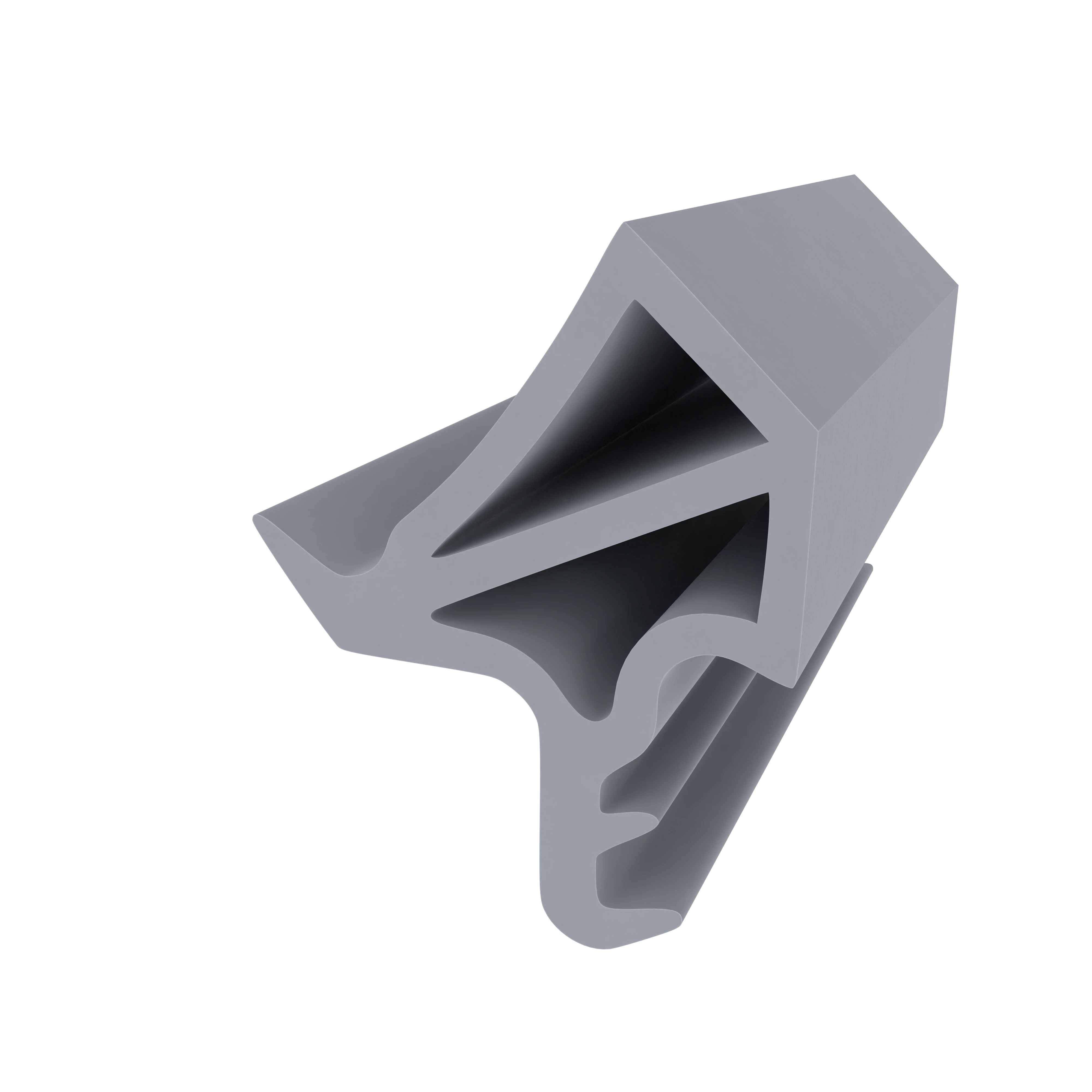 Türrahmen Dichtung - Stahlzargendichtung für Stahlzargen | 15 mm Breite | Farbe: grau