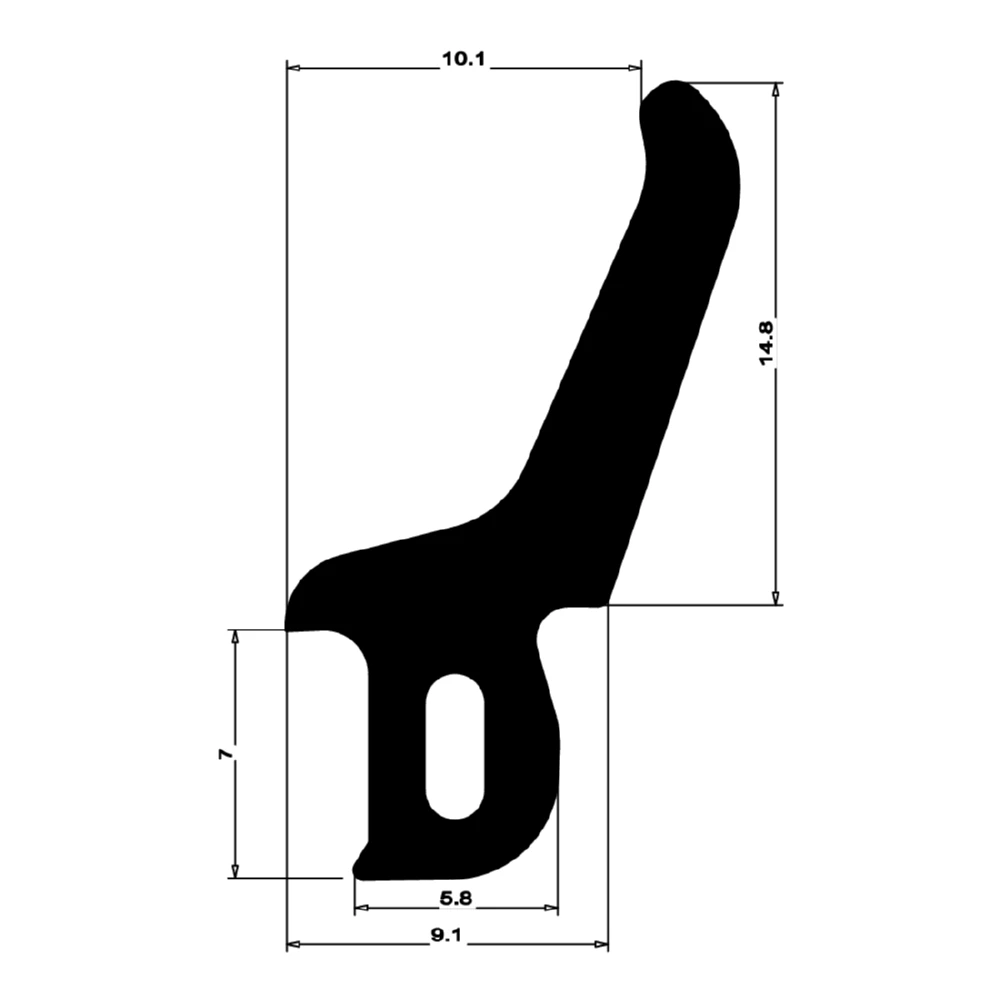 Mitteldichtung für Kunststofffenster | 23 mm Höhe | Farbe: schwarz