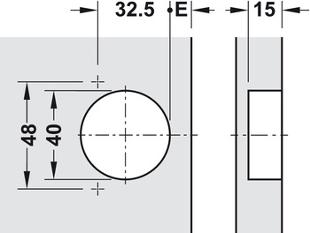 Scharniere - Spezialscharnier für Türen bis 900 mm Türbreite | Anschlag: Eckanschlag | Öffnungswinkel: 95°