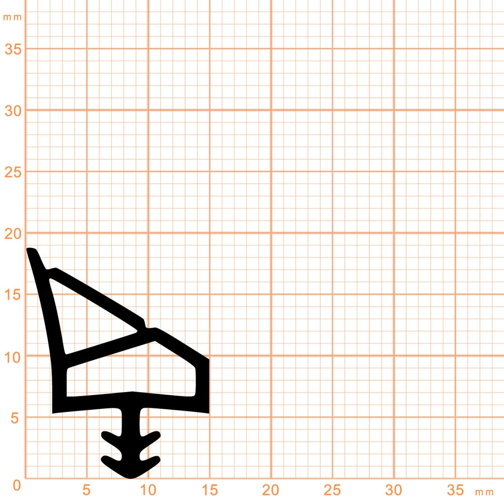 Türrahmen Dichtung - Holzzargendichtung für Haustüren | 12 mm Falzbreite | Farbe: beige