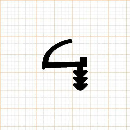 Türrahmen Dichtung - Zimmertürdichtung für Haustüren | 12 mm Breite | Farbe: schwarz