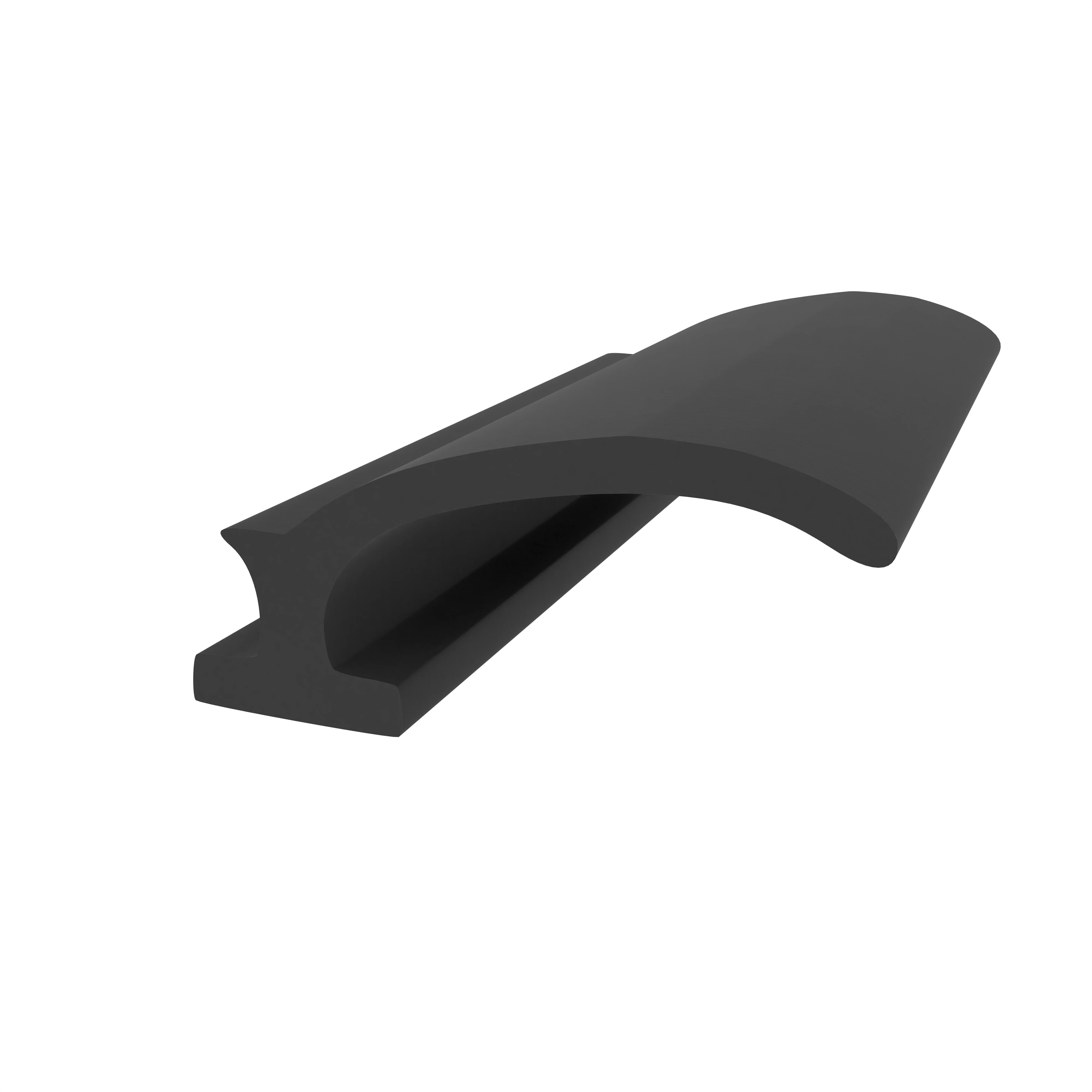 Lippendichtungen - Anschlagdichtung für Metallfenster | 4 mm Fußbreite | Farbe: schwarz