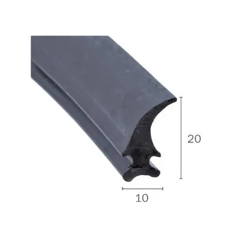 Scheibendichtung für Fahrzeugscheiben | Höhe: 20 mm | Farbe: schwarz