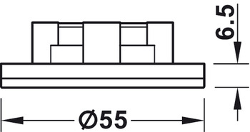 Tischbeschläge & Rollen - Schallentkopplung für Häfele AXILO™ 78 Sockelsysteme | Farbe: Grau 