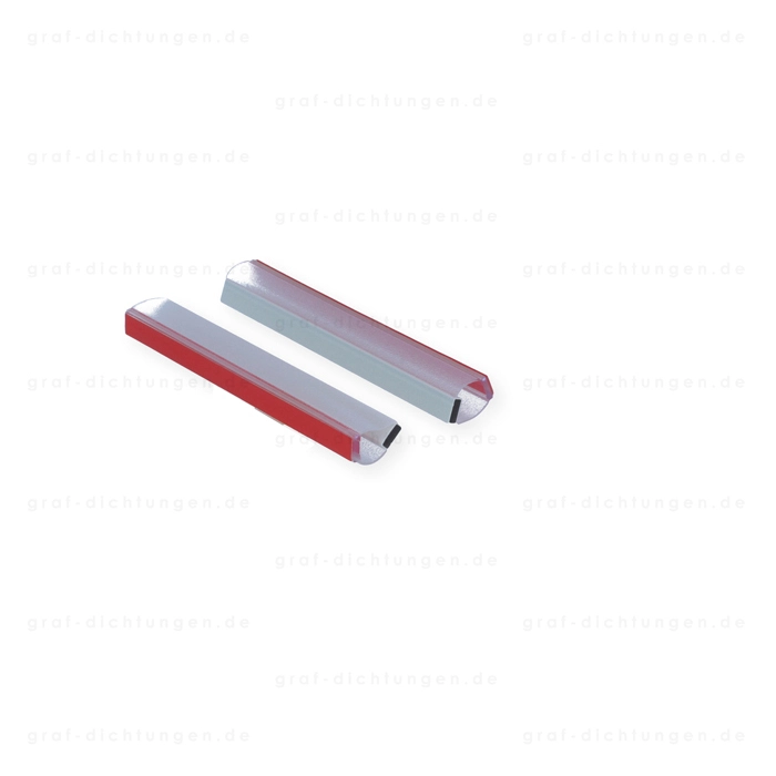 Senkrecht - Selbstklebende Dusch-Magnetdichtung 180° Winkel| 8 – 12 mm Glasstärke | Farbe: transparent