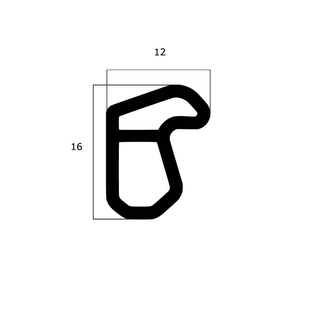 Türrahmen Dichtung - Stahlzargendichtung für Stahlrahmen | 12 mm Breite | Farbe: weiß