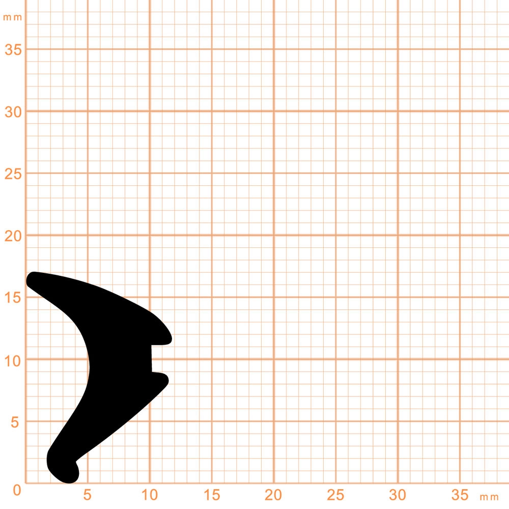 Verglasungsdichtungen - Verglasungsdichtung für Fenster | 11,5 mm Breite | Farbe: schwarz