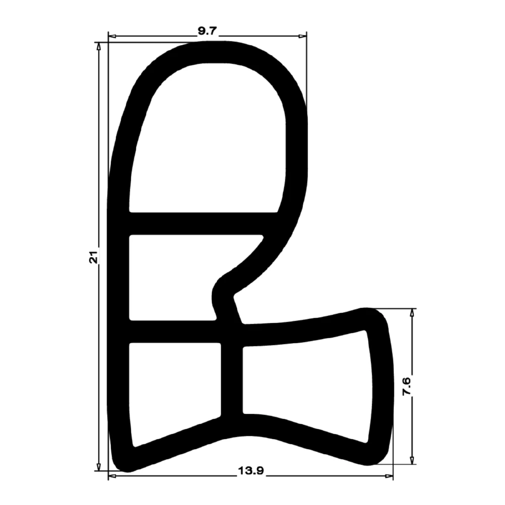 Stahlzargendichtung für Stahlrahmen | 15 mm Breite | Farbe: weiß