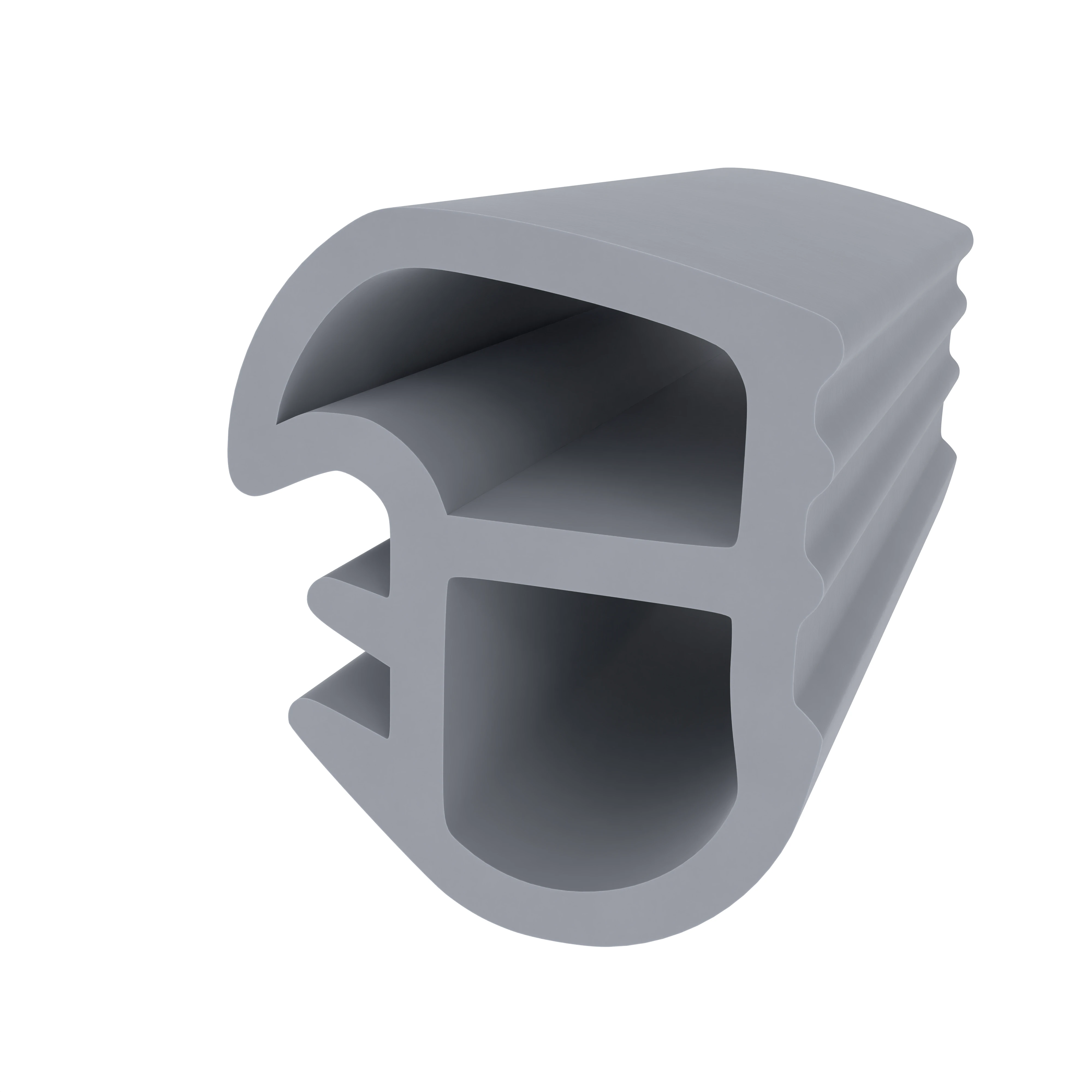 Türrahmen Dichtung - Stahlzargendichtung für Metalltüren | 18,5 mm Höhe | Farbe: grau
