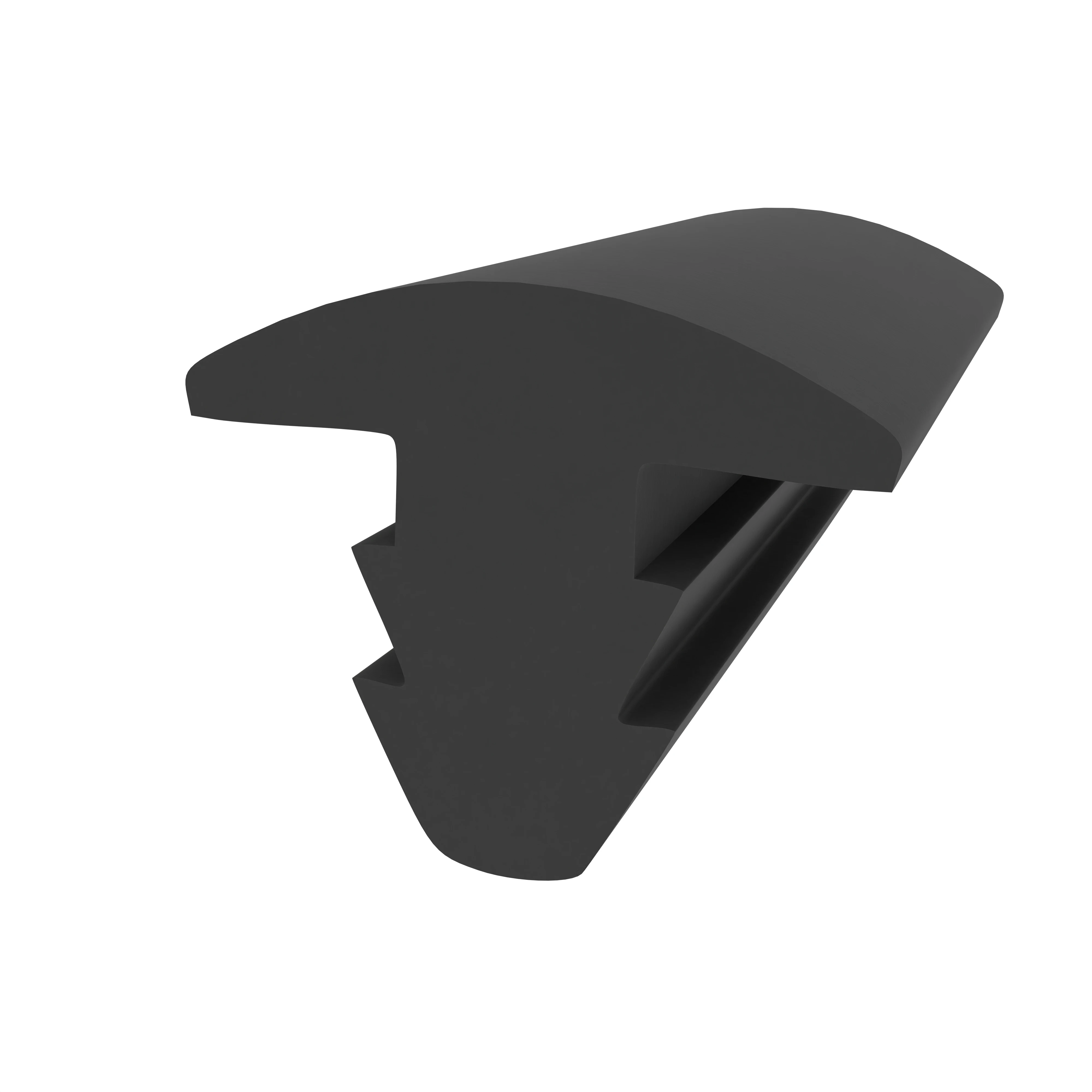 Treppenstufenprofile - Treppenstufendichtung | Höhe: 12 mm | Farbe: schwarz