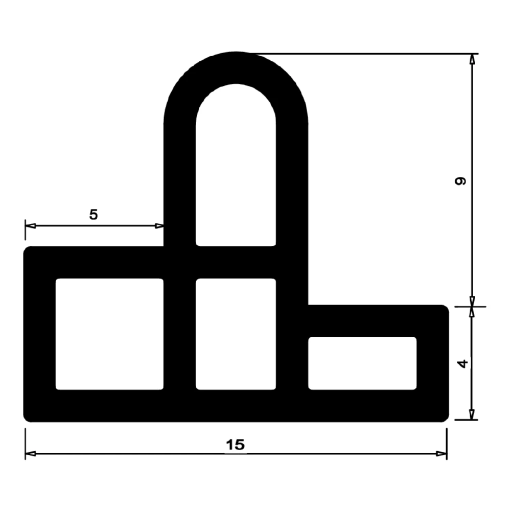 Stahlzargendichtung für Stahlzargen | 16 mm Breite | Farbe: grau
