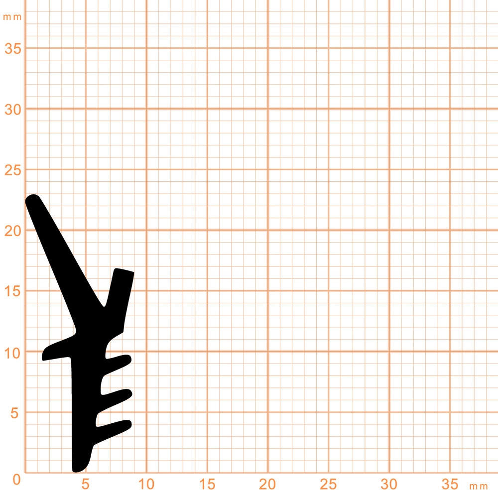 Türrahmen Dichtung - Holzzargendichtung für Holzfenster | 3 - 4 mm Nutbreite | Farbe: schwarz