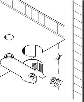 Verbinder & Bodenträger - Verbindergehäuse von Häfele Rafix 20 | Bohrtiefe: 14,02 mm +0,2 mm | Für Holzdicke ab 19 mm