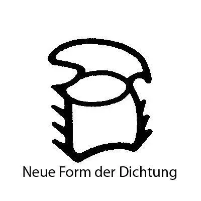Türrahmen Dichtung - Stahlzargendichtung für Stahlprofile | 19 mm Breite | Farbe: grau