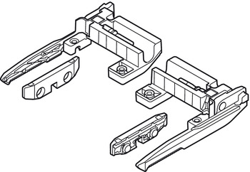 Schubkästen - Tablar-Arretierung für Schubladenführungen | Modell: 295H5700 | Farbe: oriongrau
