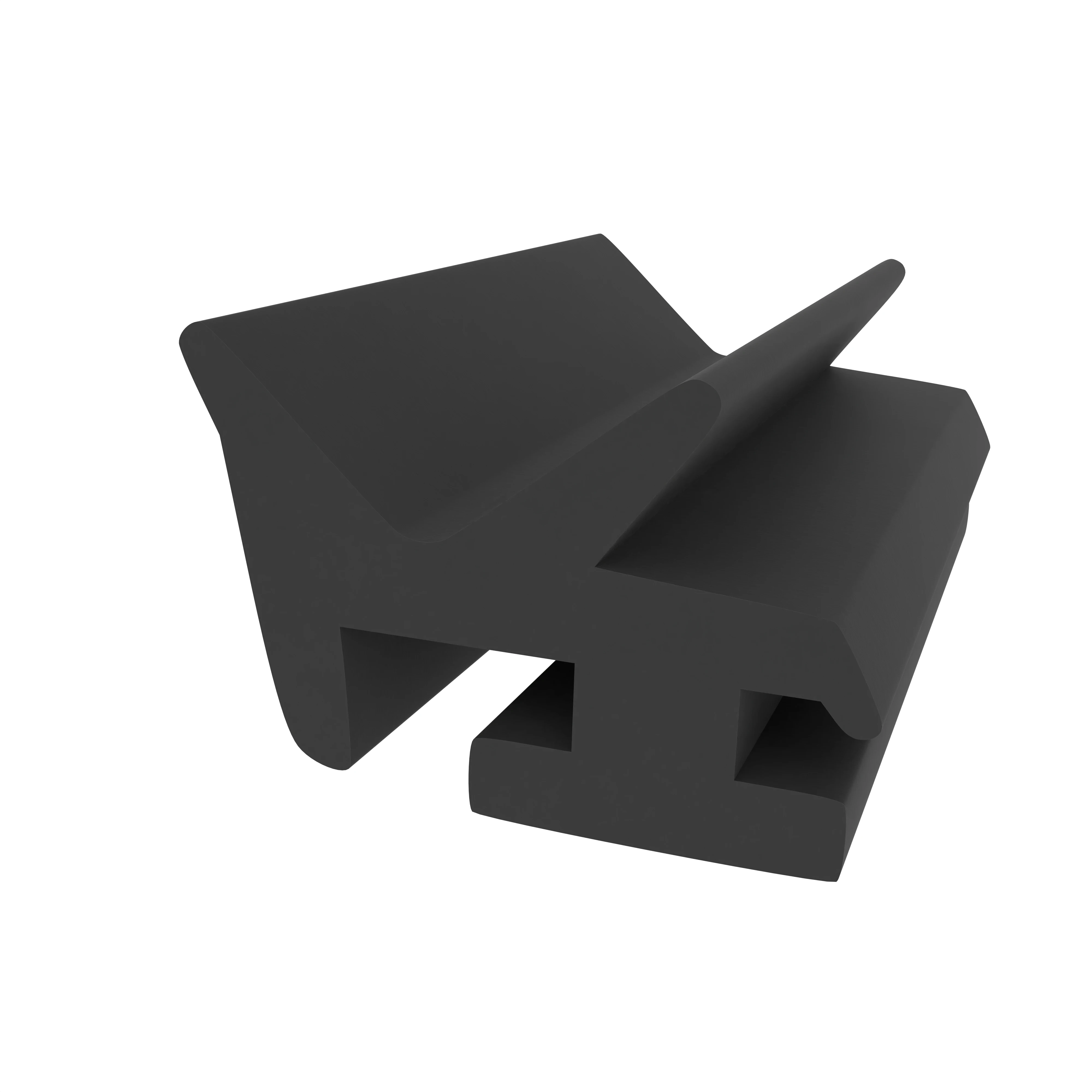 Türrahmen Dichtung - Anschlagdichtung für seitlichen Anschlag | 17 mm Höhe | Farbe: schwarz 