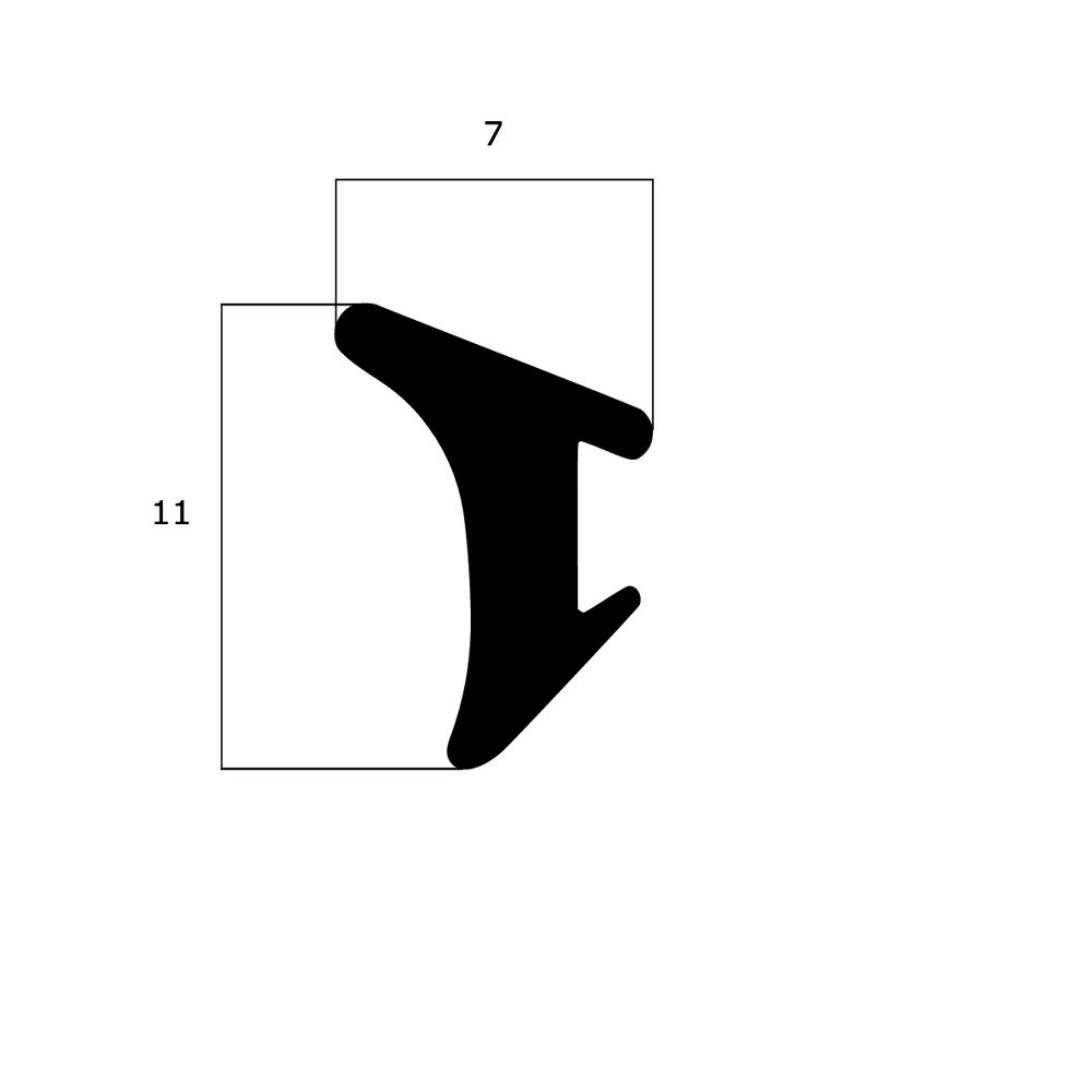 Verglasungsdichtungen - Verglasungsdichtung für Fenster | 7 mm Breite | Farbe: schwarz