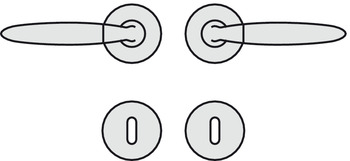 Türdrücker - Türdrücker-Garnitur mit Buntbart | Hoppe Athinai M156/19KV/19KVS | Farbe: verchromt