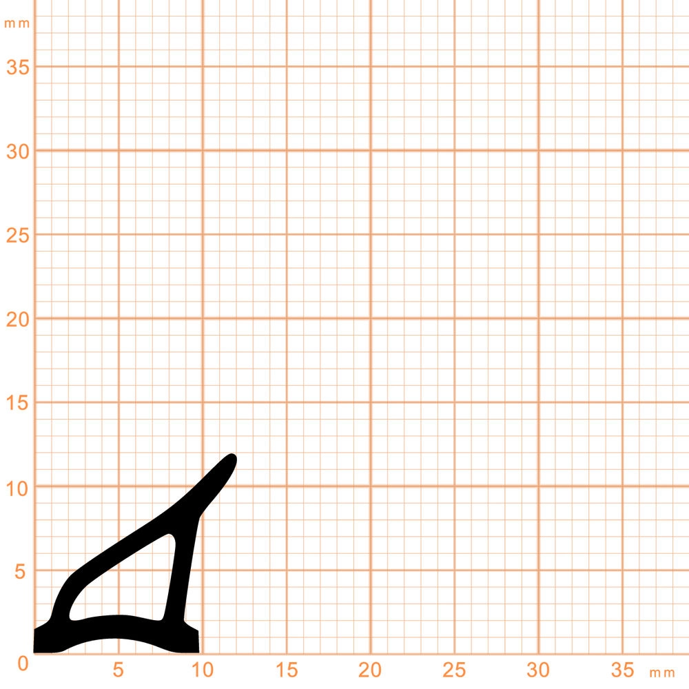 Mitteldichtungen - Mitteldichtung für Kunststofffenster | 12 mm Höhe | Farbe: schwarz