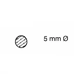 Moosgummidichtung rund | 5 mm Durchmesser | Farbe: grau