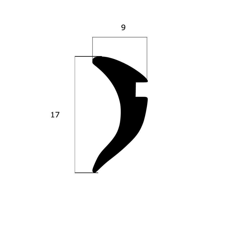 Verglasungsdichtungen - Verglasungsdichtung für Fenster | 9 mm Breite | Farbe: schwarz