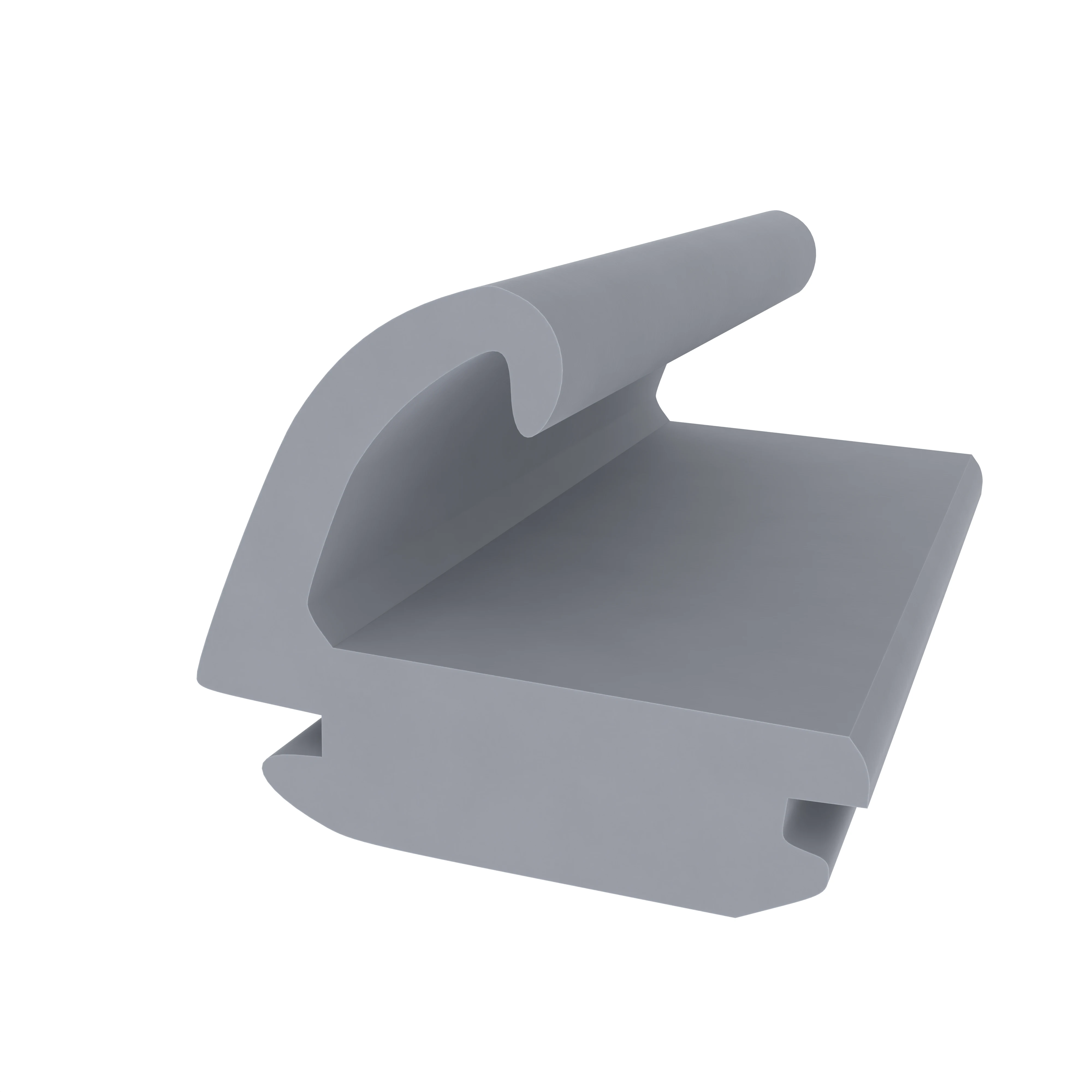 Anschlagdichtung mit Lippe und profiliertem Fuß | 10 mm Breite | Farbe: grau Anschlagdichtung mit Lippe und profiliertem Fuß | 10 mm Breite | Farbe: grau