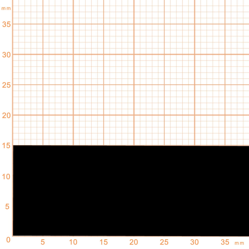 Moosgummi - Moosgummidichtung vierkant | 40 mm Breite | Farbe: schwarz
