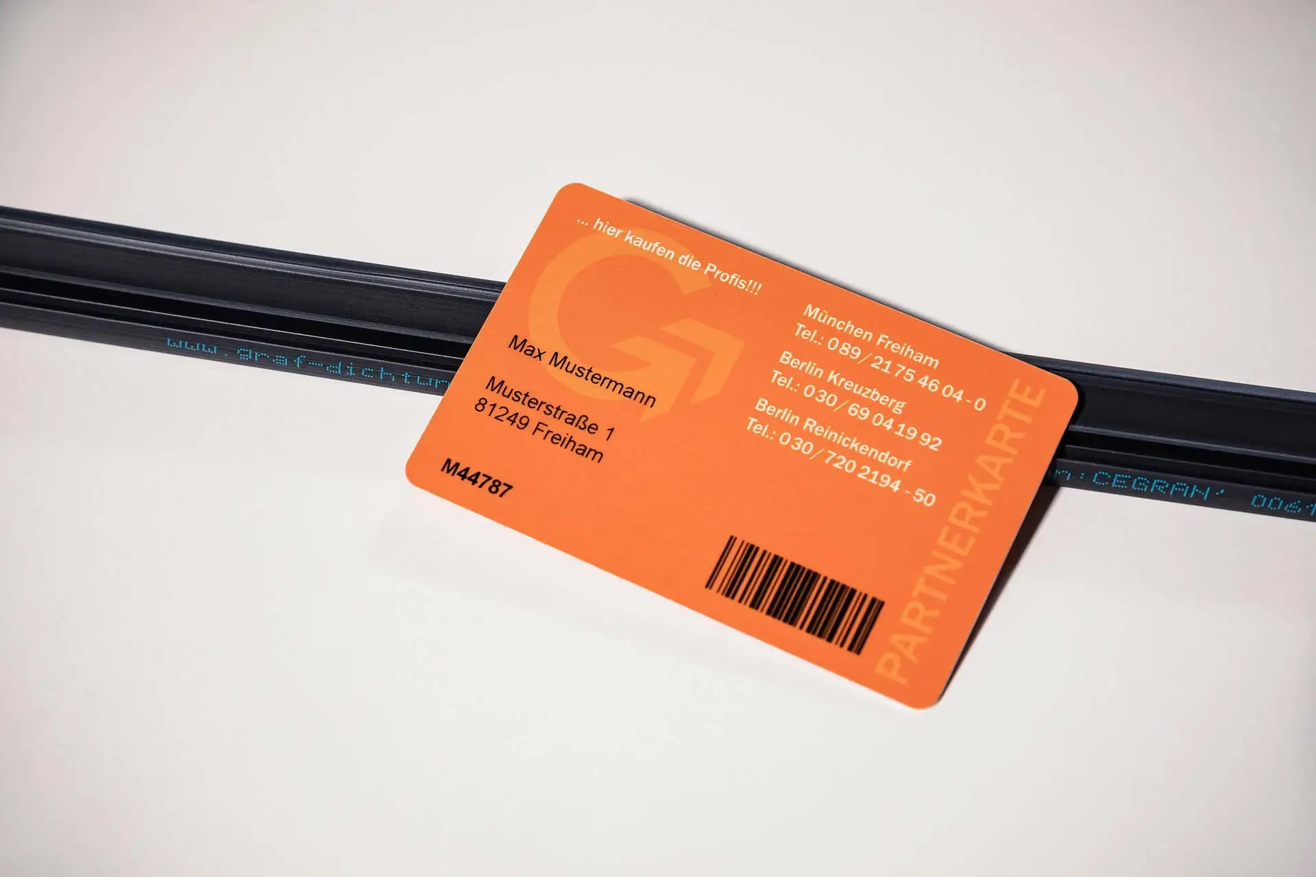 Kundenkarte von Graf-Dichtungen Rückseite Kundenkarte von Graf-Dichtungen Rückseite