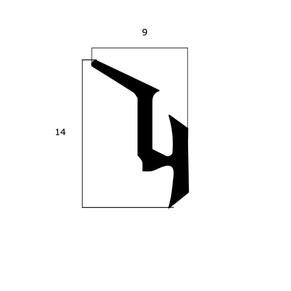 Verglasungsdichtung - Verglasungsdichtung für Fenster | 9 mm Breite | Farbe: schwarz