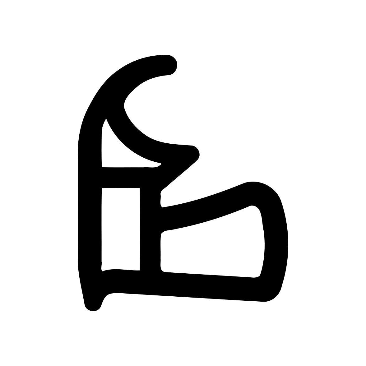 Türrahmen Dichtung - Stahlzargendichtung für Stahlprofile | 14 mm Breite | Farbe: weiß