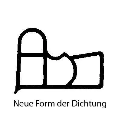 Türrahmen Dichtung - Stahlzargendichtung für Stahlzargen | 21 mm Höhe | Farbe: grau