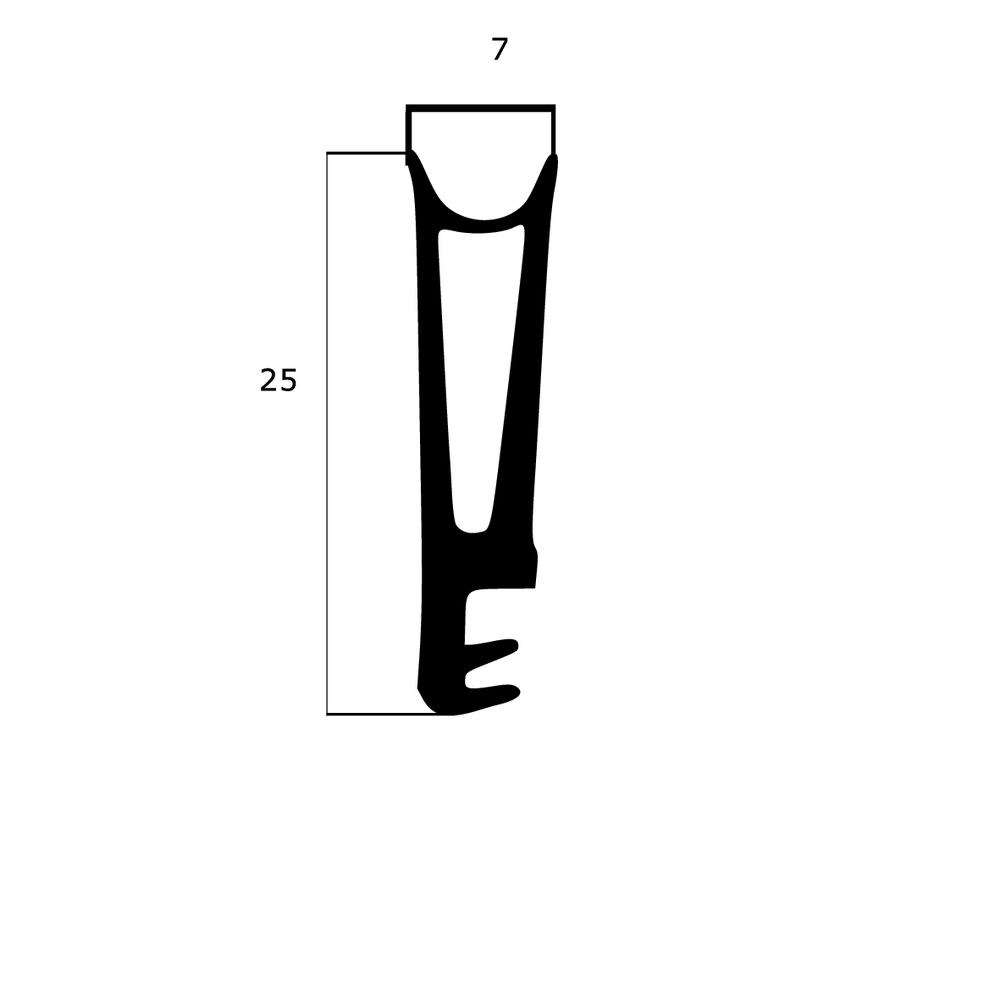 Flügelfalzdichtungen - Flügelfalzdichtung für Holzfenster und -türen | 18 mm Falzhöhe | Farbe: schwarz