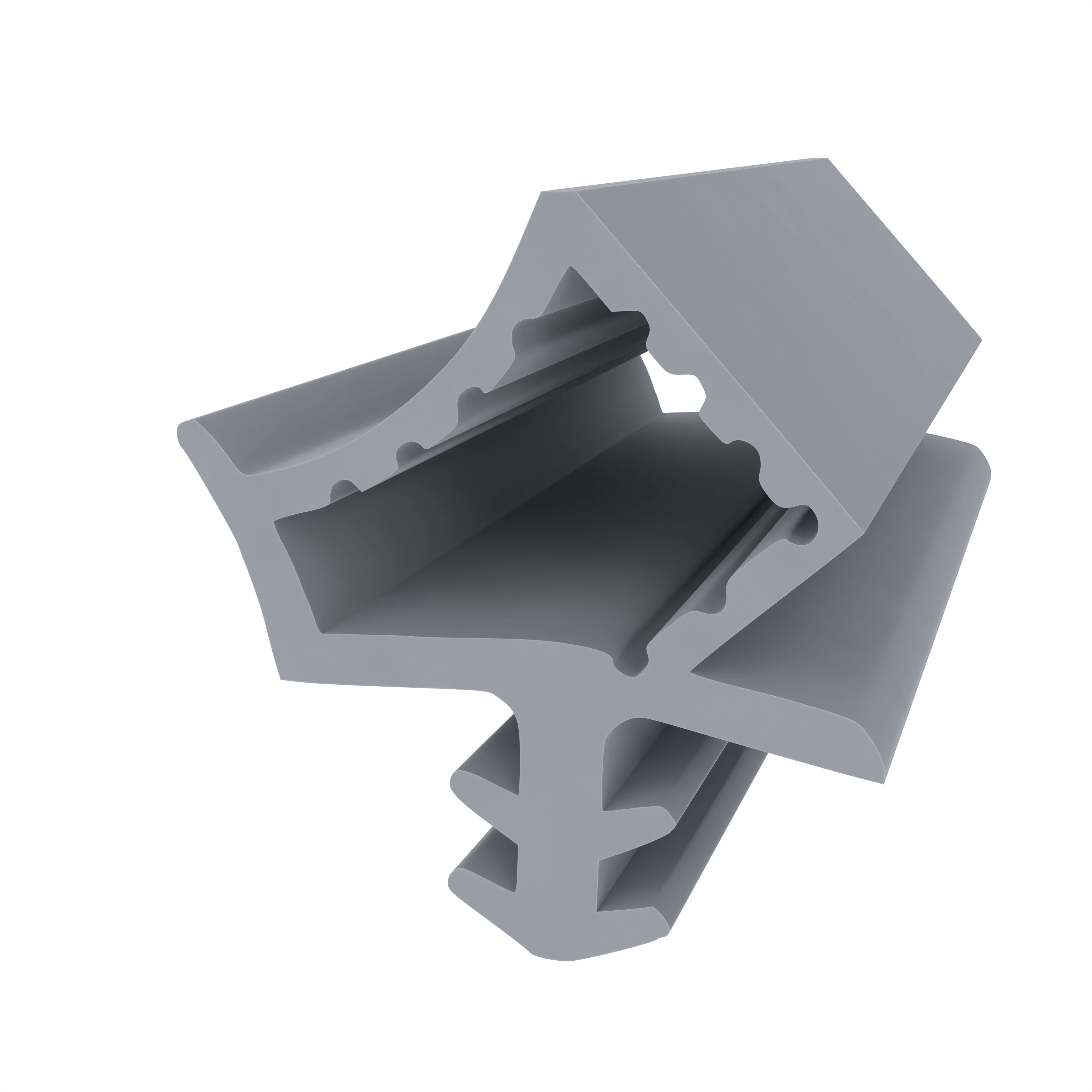 Holzzargendichtung für Holztüren | Falzbreite: 12 mm | Farbe: grau