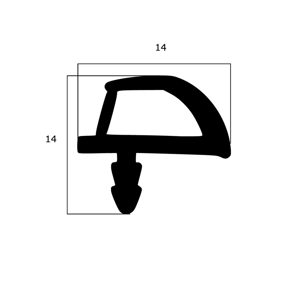 Türrahmen Dichtung - Holzzargendichtung für Zimmertüren | 14 mm Falzbreite | Farbe: weiß