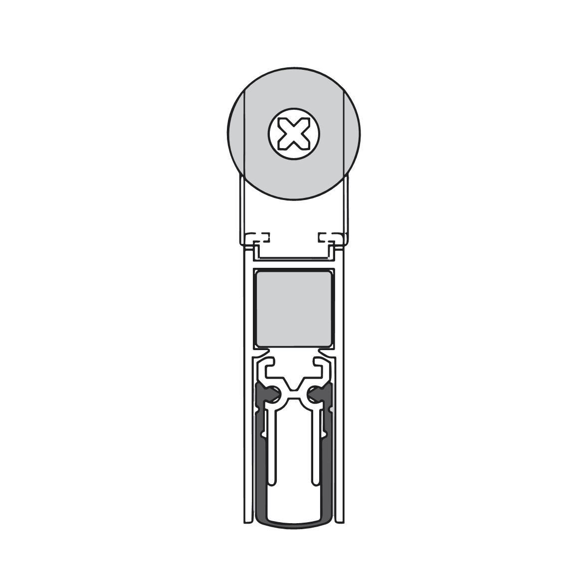 Absenkdichtungen - Schall-Ex Slide & Lock M-12 WS Absenkdichtung von Athmer | Länge: 833 mm