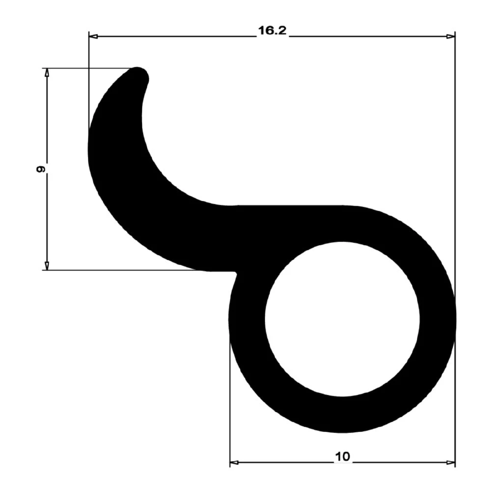 Stahlzargendichtung für Stahlzargen | 17 mm Höhe | Farbe: grau