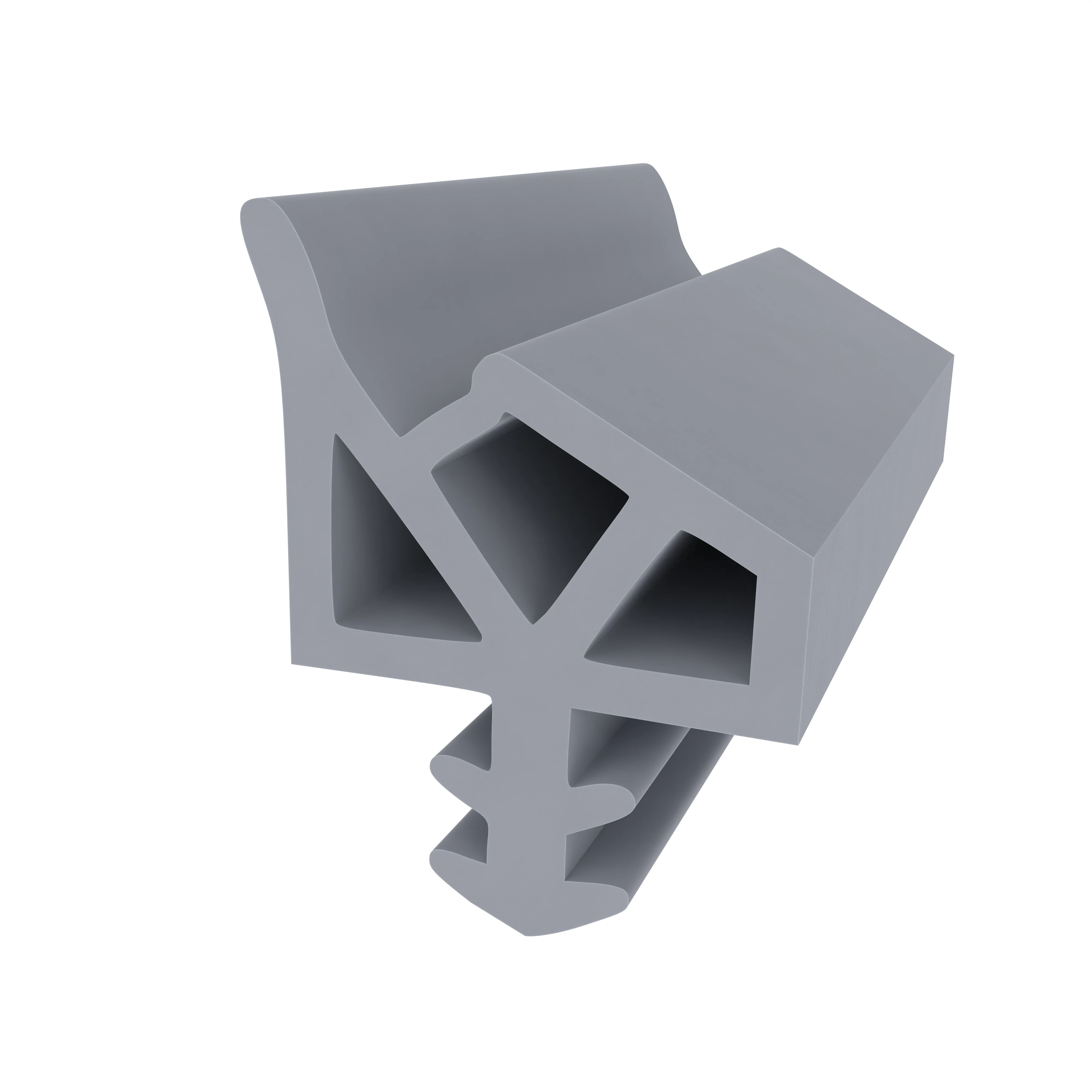 Türrahmen Dichtung - Holzzargendichtung für Haustüren | 4 mm Nutbreite | Farbe: grau