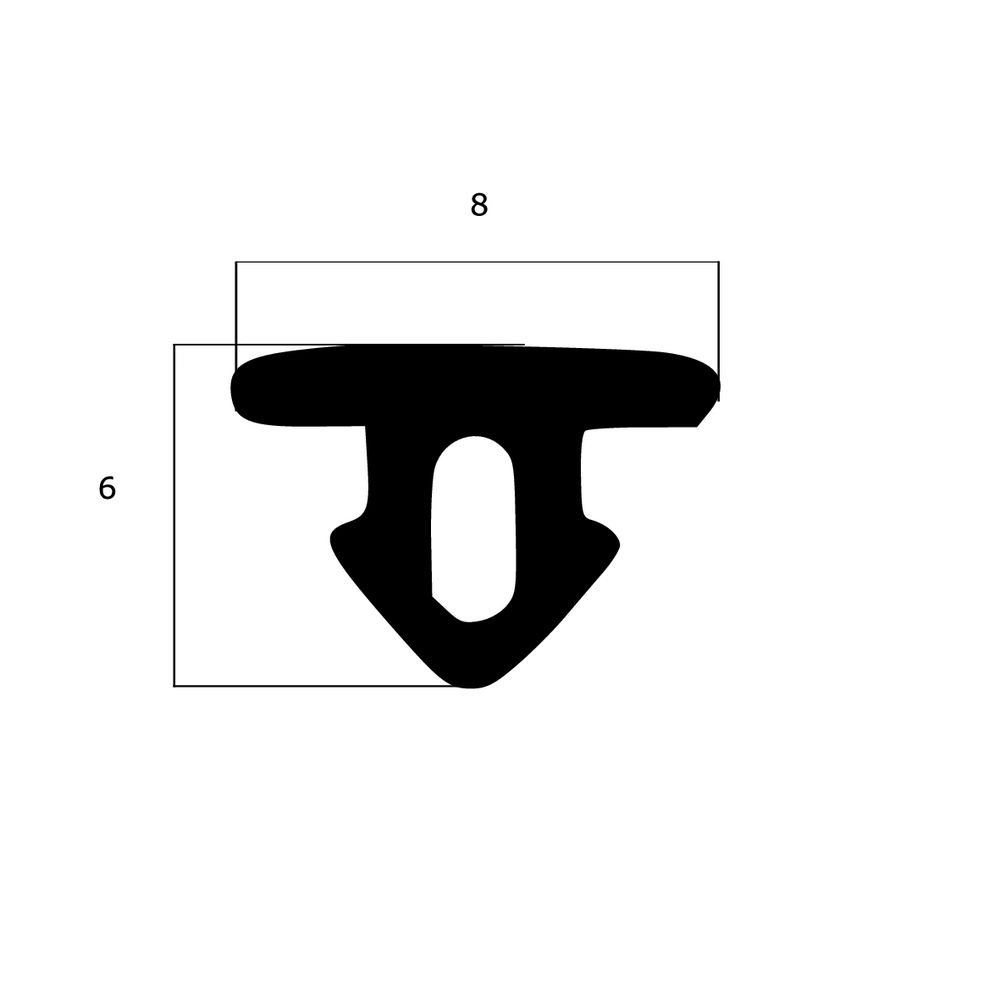 Treppenstufenprofile - Fugenabdeckprofil für Salamander Profile | Höhe: 6 mm | Farbe: schwarz