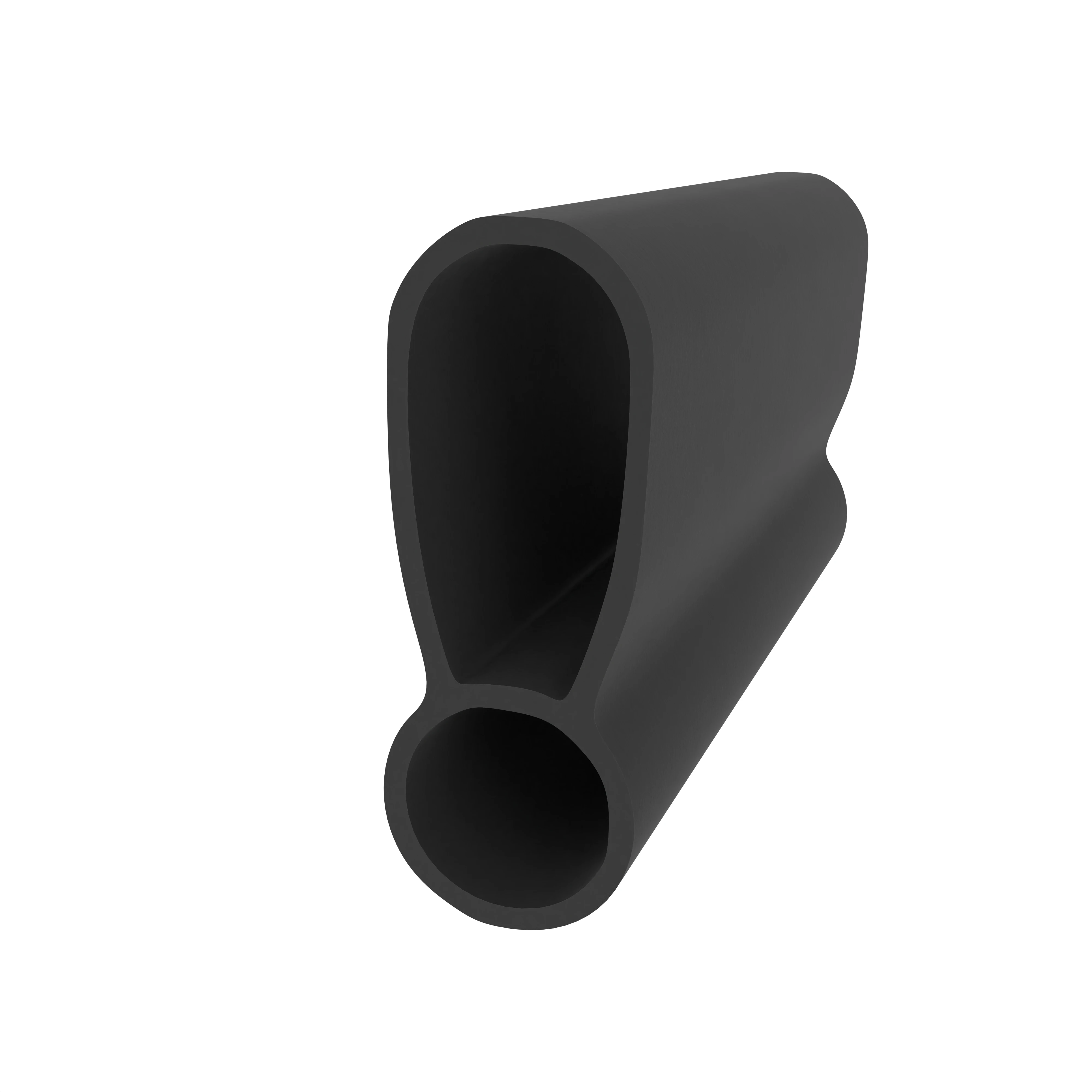 Türrahmen Dichtung - Stahlzargendichtung für Stahltüren | 13 mm Höhe | Farbe: schwarz