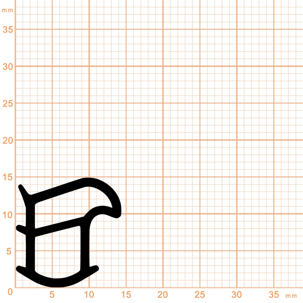 Türrahmen Dichtung - Stahlzargendichtung für senkrechte Nut | 15 mm Höhe | Farbe: braun