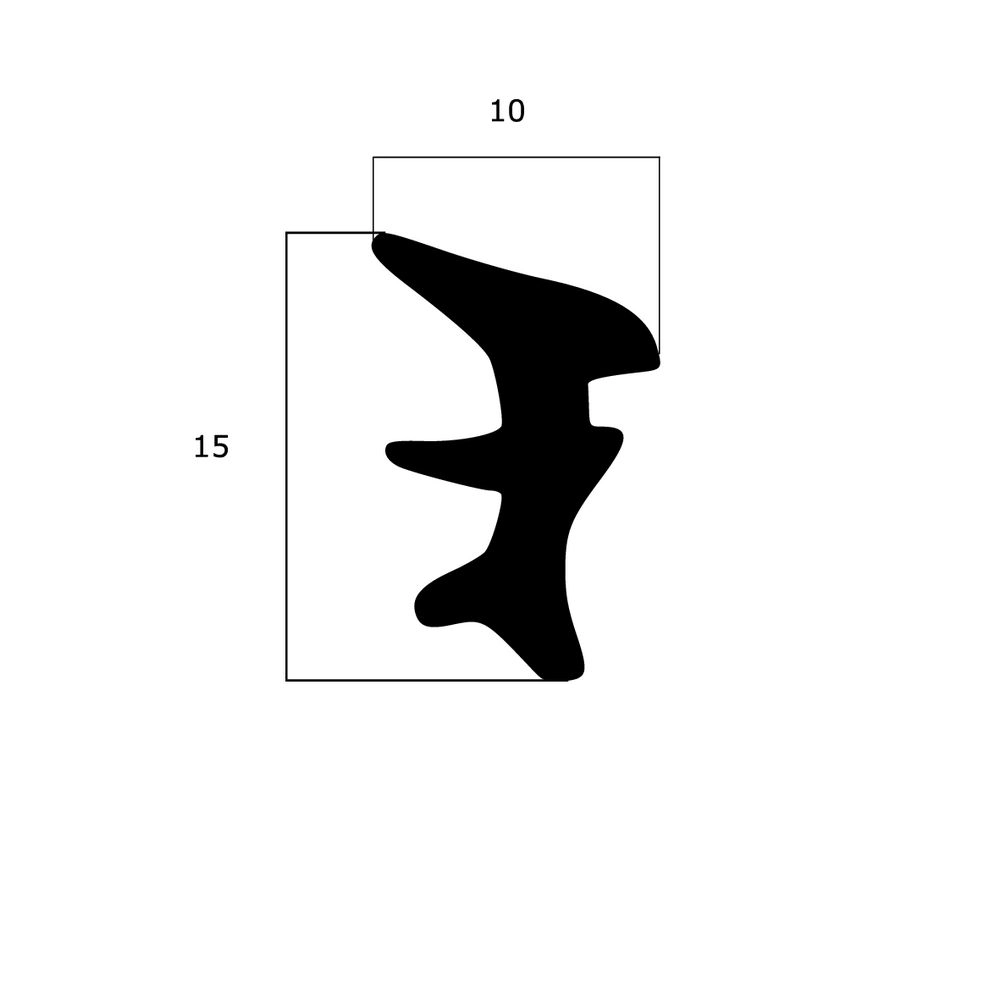 Verglasungsdichtungen - Verglasungsdichtung für Fenster | 10 mm Breite | Farbe: schwarz