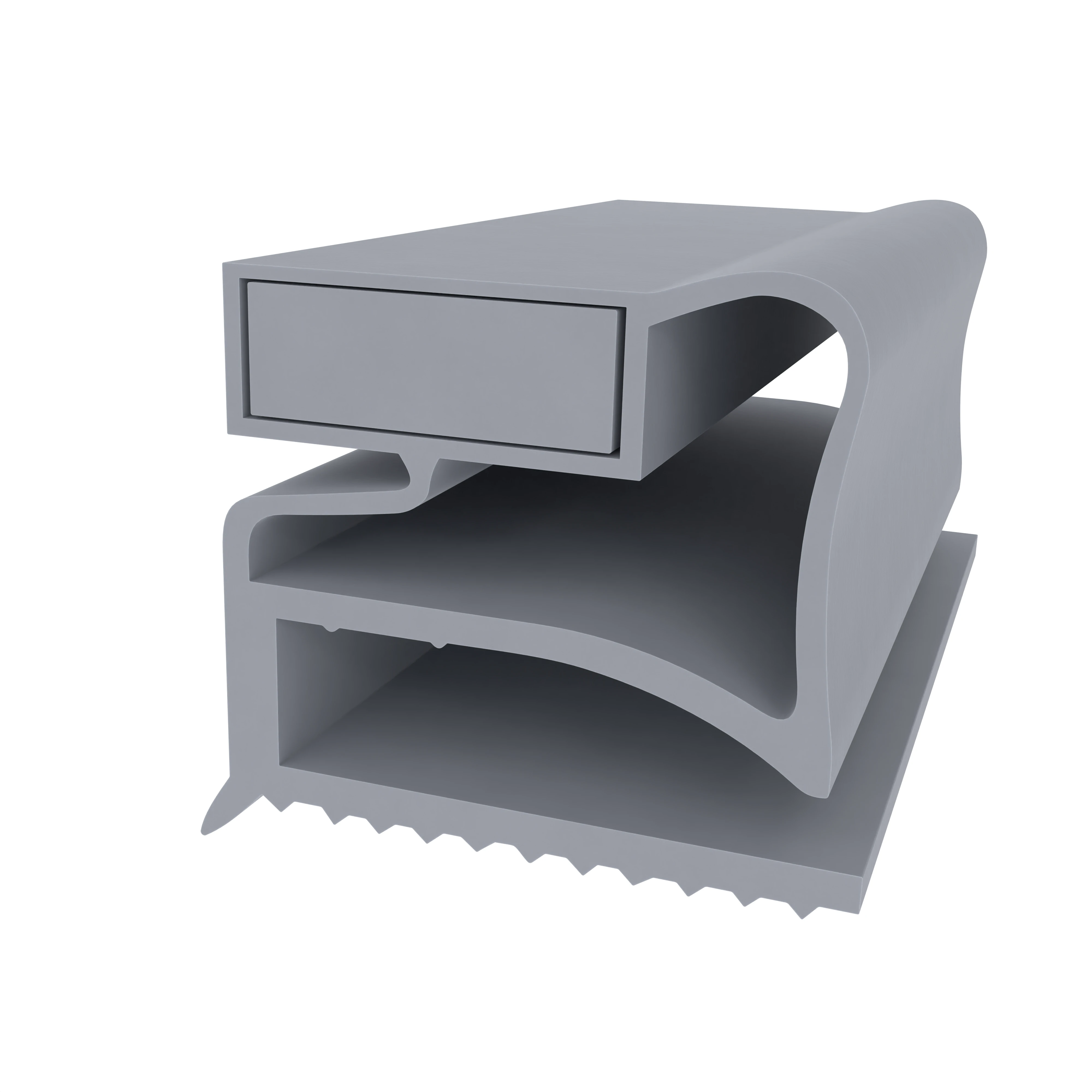 Zum Schrauben - Kühlschrankdichtungsrahmen | Höhe: 15,2 mm | Farbe: grau