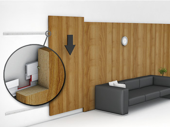 Büroeinrichtung - Einhängeprofil Eilox | Länge: 2000 mm | Lochung: 96 mm