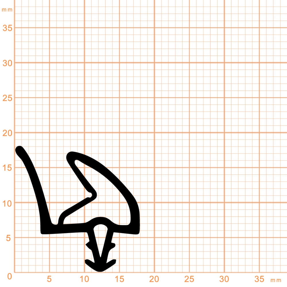Türrahmen Dichtung - Holzzargendichtung für Haustüren | 15 mm Falzbreite | Farbe: beige