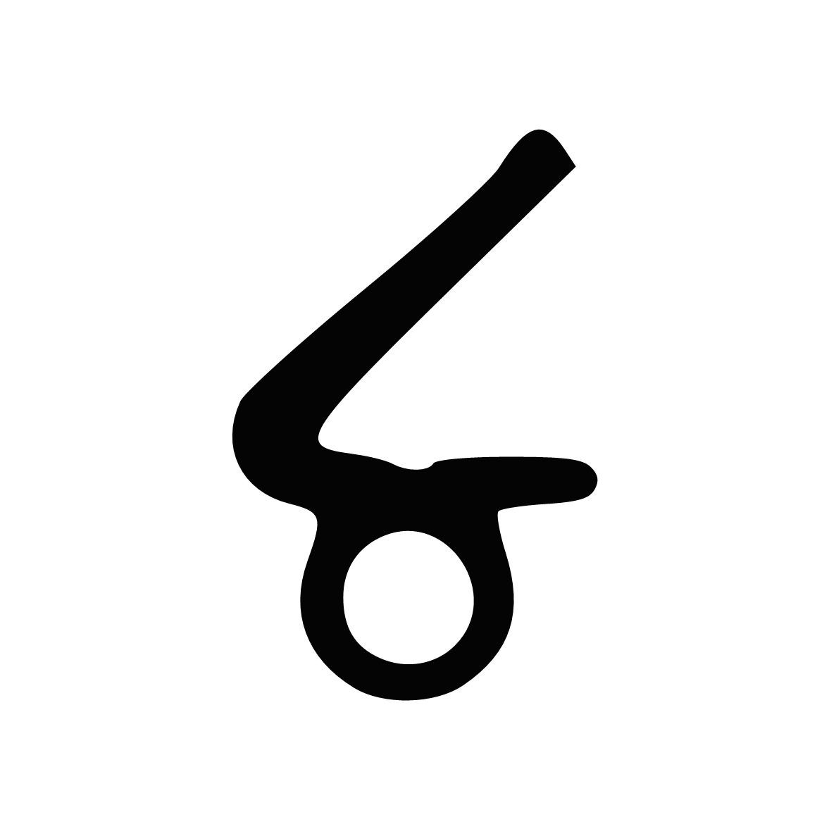 Lippendichtungen - Anschlagdichtung mit Lippe für Fenster | 11 mm Höhe | Farbe: schwarz