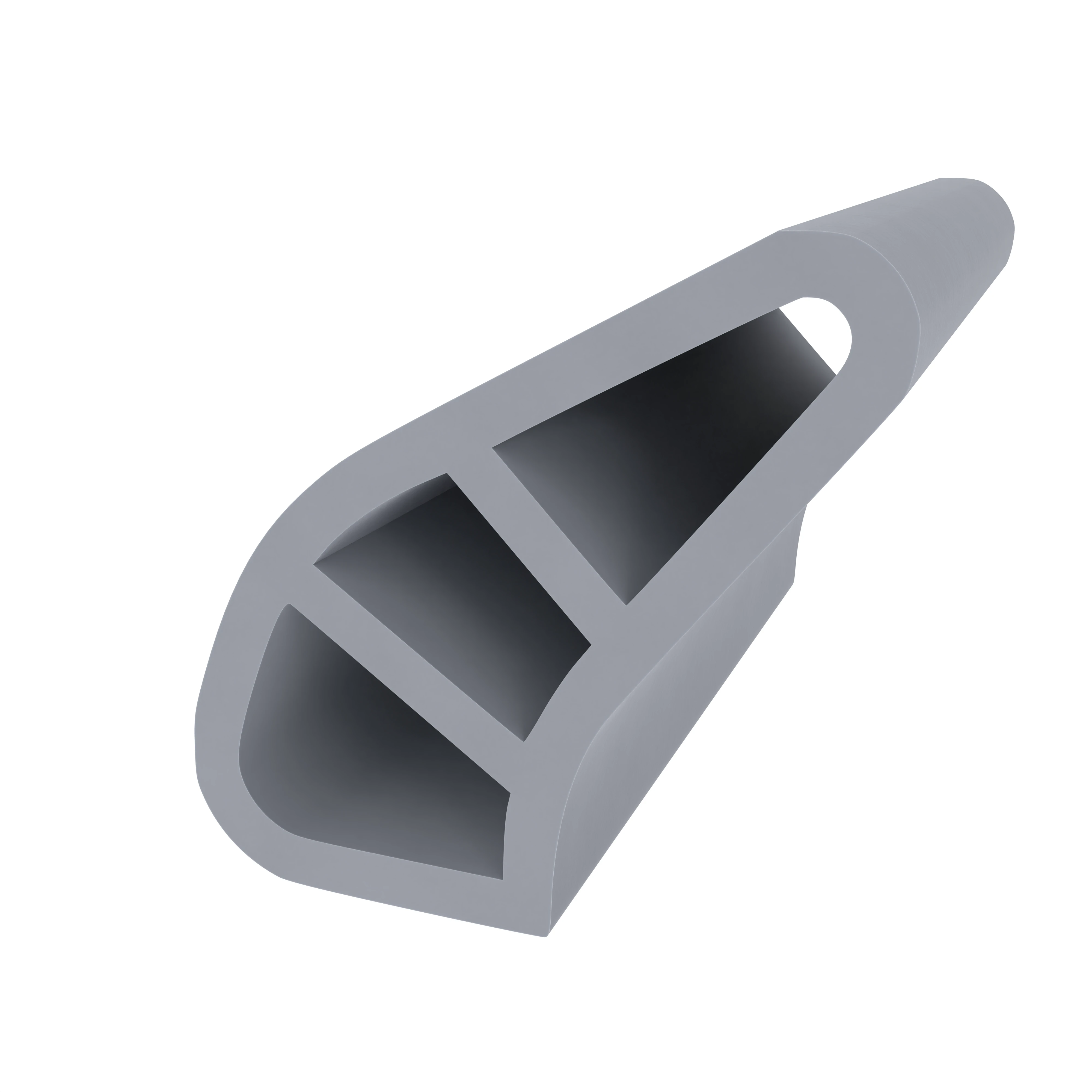 Türrahmen Dichtung - Stahlzargendichtung für Stahlprofile | 23 mm Breite | Farbe: grau