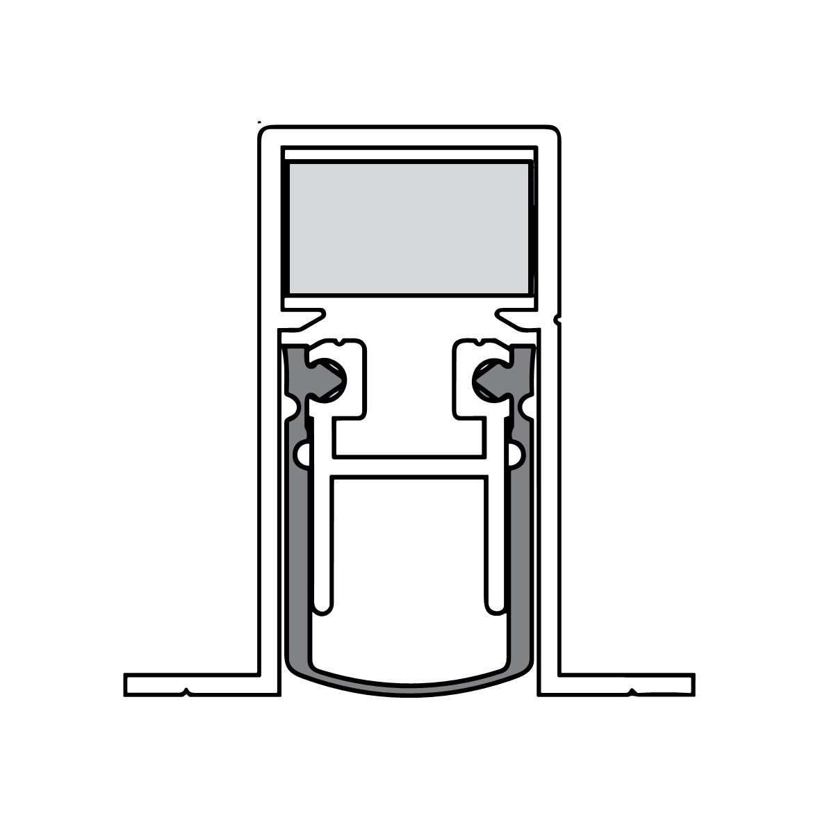 Absenkdichtungen - Schall-Ex Duo L-15/28 OS Absenkdichtung von Athmer | Länge: 958 mm