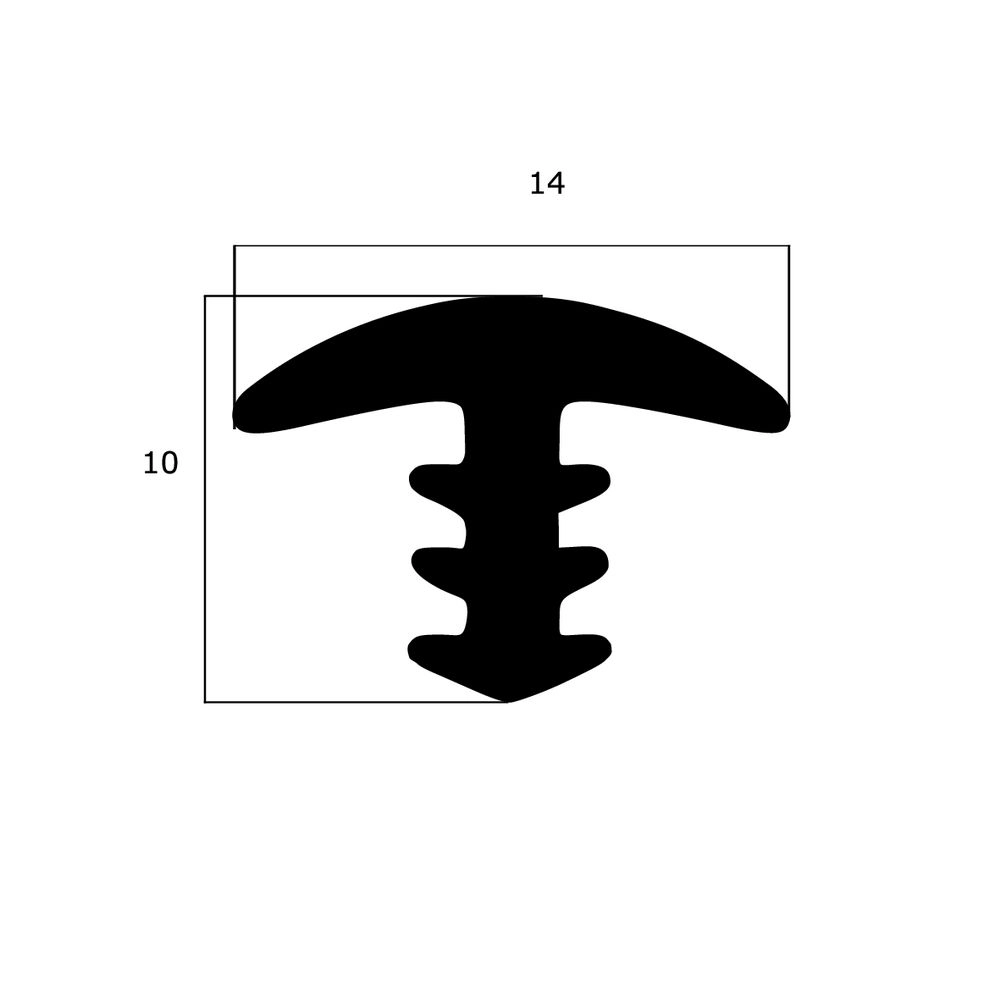 Treppenstufenprofile - Treppenstufendichtung | Höhe: 10 mm | Farbe: weiß