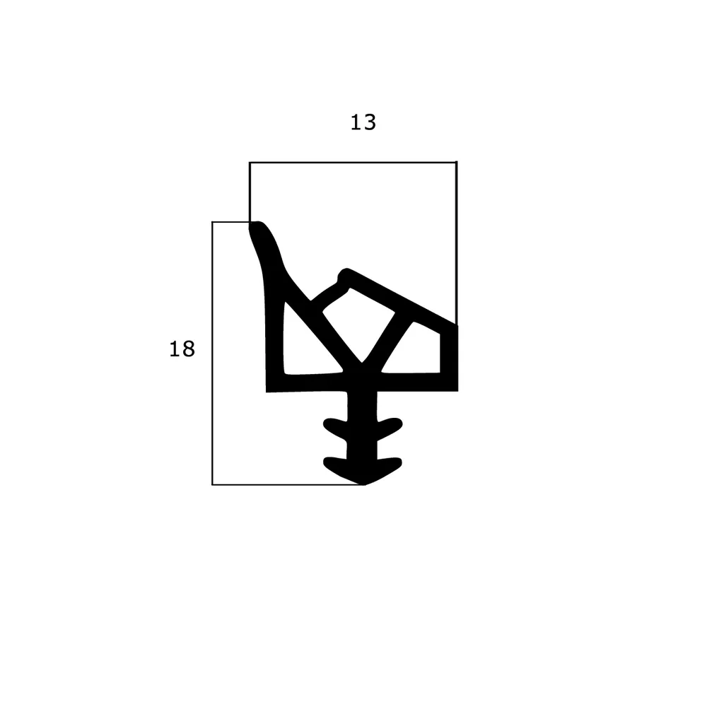 Türrahmen Dichtung - Holzzargendichtung für Haustüren | 4 mm Nutbreite | Farbe: grau